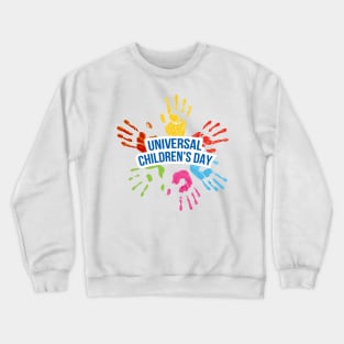 Children hands in hands all around the world Crewneck Sweatshirt